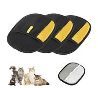 Mustowl 2025 Thickened Strong Pet Hair Removal Glove for Cats & Dogs, Electrostatic Gloves for Pet Grooming, Reusable Quick De-Shedding Gloves for Couch, Clothing, Carpet, Furniture, Car Seats (3pcs)