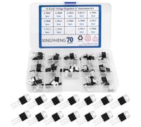 Mustpoint 70Pcs TO-220 14 Values Encapsulated Three-Terminal Voltage Regulator Circuit, High Current Positive Voltage Regulator Assortment Kit L7805 7812 7905 7912 LM317T