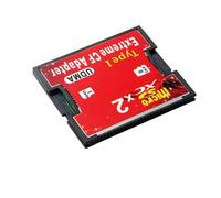 Mustpoint Double Slot Micro SD TF to CF Adapter UDMA Compact Card Holder Type I Card Converter Black
