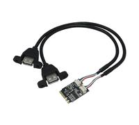 Mustpoint M.2 WiFi Key A Adapter M.2 Akey 2230 NGFF to Double USB2.0 Expansion 30cm