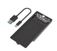 Mustpoint Portable 2.5 Inch SATA SSD Hard Drive Disk Enclosure Type C 3.1 to SATA 2.5 External HDD Plastic Case Black