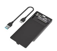 Mustpoint Portable 2.5 Inch SATA SSD Hard Drive Disk Enclosure USB3.0 to SATA2.5 External HDD Plastic Case Black
