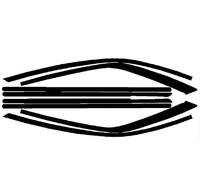 MusTree Side Chrome Delete fit for 2014-2019 Cadillac CTS Window Trim Vinyl Wrap Kit with Gloss Black Blackout Film Accessories