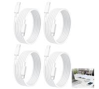 MustuVerve 4Pcs USB C to USB C Cable, 2M 60W Charger Cable Fast Charging Type C Charger Type C Lead Compatible with P a d Pro/Air P h o n e 16 15 Pro Max/Plus 2021(White)