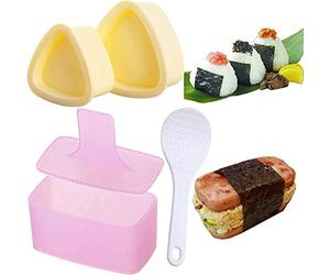MUSUBI Onigiri Mould, 3 PCS Rice Ball Mould Mold, Maker Kit, Sushi Rice Mold for Kids Bento Picnic Sushi DIY