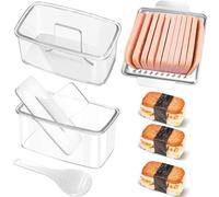 Musubi Press Mold Kit with Slicer for SPAM, 2 Pack Hawaiian Sushi Rice Press Maker for Onigiri (Non-Stick, Easy Clean)