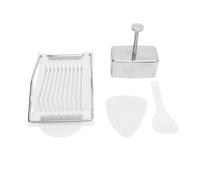 Musubi Press Sushi Rice Molding Egg Cutter Set, Onigiri Molding Kit with Stainless Steel Triangle Mold and Rice Spoon for Easy Japanese Rice Ball Making at Home or