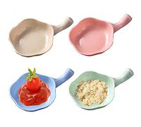 MUSUBI Soy Sauce Dish, 4 PCS Dipping Sauce Cups, Dipping Bowls, Plastic Flower Small Bowls for Dipping, Dip Bowls, Condiment Bowls, Small Bowls for Side Dishes