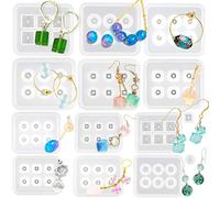 Musykrafties Beads Resin Moulds with Hole for Gemstone Cabochon Jewelry Casting 14-Count