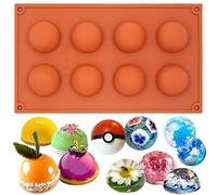 Musykrafties Medium 8 Cavity Hemisphere Dome Silicone Mould Baking Tool
