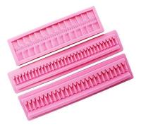 Musykrafties Pleat Cake Border Fondant Silicone Moulds 3 in Set, for Sugarcraft Cupcake Topper, Polymer Clay, Soap Wax Making Crafting Projects