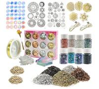 musykrafties Resin Art Pyramid Making Supplies Pack of 41 Kits Energy Generator Symbol, Mineral Stone, Metal, Wires, Filler, LED and More