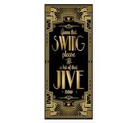 Musykrafties Roaring 1920s Gatsby Grandeur Gimme That Swing Please, and a Bit of That Jive Now Door Cover Art Deco Jazz Party 72x30inch