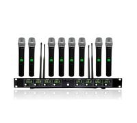MUSYSIC Wireless Mic -8-Channel Wireless UHF Microphone System | 300ft Range Wireless -Podcast Equipment Dynamic Handheld Mics for Party/Church/Conference/Speech| Mics, Microphone Frequency 2