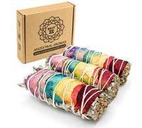 MUT22 3 White Sage with 7 Sacred Petal Chakras to Burn, 3 Love Spirit Purification and Harmony: 100% Natural Apian Sage, Ideal for Spiritual Cleansing and Energy Rituals