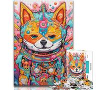 Mutant Corgi Adult Jigsaws 1000 Pieces Difficult,Learning Educational Toys Family Games with Matching Poster And Trivia Sheet (50x75cm)