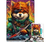 Mutant Corgi Jigsaw Puzzles for Teenagers,Family Game Stress Reliever Difficult Challenge Artists Collection,Fine Art (38x26cm)