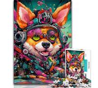 Mutant Corgi Jigsaws 1000 Pieces for Adults,Staycation Kill Time Every Piece Is Unique - Challenging Family Fun Game (75x50cm)