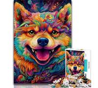 Mutant Corgi Puzzles 1000 Pieces for Teenagers,Help The Brain Exercise Addictive Toys to Cultivate Patience Parent-child Interaction (38x26cm)