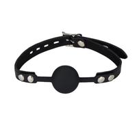 Mute Lock Black Silicone Ball Gag & Padlock