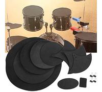 Mute Pad of Different Shapes, 14 Pieces EBR Mute Pad No Odor Does Not Significantly Change the Feel of the Drum Drum Mute for Practice