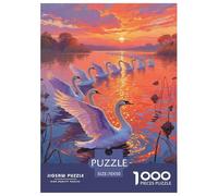 Mute Swan1000Pieces JigsawPuzzlesanimal Love Swan ForAdults Challenging LargePiecePuzzles Age12+byth HomeDecoration Brainteasing Adults Jigsaw Puzzle 70x50cm/1000pcs