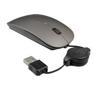 Mute Telescopic Mouse, Computer Mouse Silent Mouse Mini Mouse Wire Mouse USB Mouse Little Mouse With Retractable Cable For Computer Laptop Notebook (Gray)