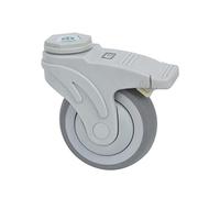 Mute Universal Caster Wheel,Top Screw Hole,Mute Wear- 1Pcs Casters(With Brake,3 inch)