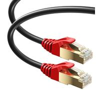 MutecPower 15m CAT 7 Outdoor waterproof Direct Burial RJ45 Ethernet Network Cable - SFTP - 600 Mhz - Black 15 meter with Cable Ties & Clips