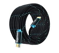 MutecPower Ultra High Speed 10 Meter HDMI 2.1V cable 48Gbps, 8K@60Hz & 18Gbps, 4K@120Hz with HDR, VRR & eARC - 26 AWG UL listed 10m Male to Male cable Blue/Black braided