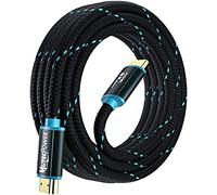 MutecPower Ultra High Speed 3 Meter HDMI 2.1V cable Certified 48Gbps, 8K@60Hz & 18Gbps, 4K@120Hz with HDR, VRR & eARC - 28 AWG UL listed 3m Male to Male cable Blue/Black braided