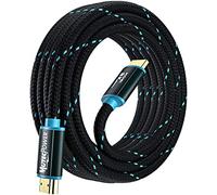 MutecPower Ultra High Speed 5 Meter HDMI 2.1V cable Certified 48Gbps, 8K@60Hz & 18Gbps, 4K@120Hz with HDR, VRR & eARC - 26 AWG UL listed 5m Male to Male cable Blue/Black braided