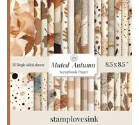 Muted Autumn Scrapbook Pages: Autumn Scrapbook Pages Book: 32 Single-Sided Fall Designs of Leaves, Plaids & Abstract Muted Shades