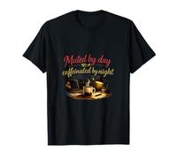 Muted by Day Caffeinated by Night Office Meeting Humor T-Shirt
