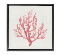 'Muted Pink Coral Branch'| Floating Frame Canvas Art