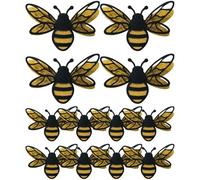Muteitt 12 Pcs 3D Cartoon Bee Stickers Wall Art Decor Honey Bee Clings Mural Decals for Kids Nursery Classroom Wall Window Decorations