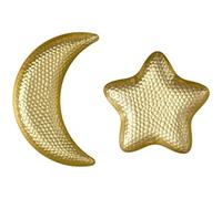 Muteitt 2 Pcs Star and Moon Shaped Serving Trays Candy Fruit Trays Salad Appetizer Plate Snack Dish Serving Plate Jewelry Organizer for Home Kitchen