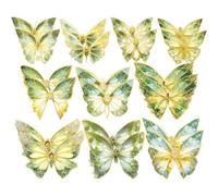 Muteitt 20 Pcs Vintage Butterfly Sticker Handbook Stickers - Multicolor PVC Stickers for Laptop, Notebook, Scrapbook, DIY Journal Crafts