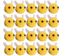 Muteitt 20 Pcs Wool Felt Bumble Bee Cute Bee Craft Ball Mini Bee Decorations Ball for Jewelry Accessories Diy Crafts Bee Baby Shower Decor