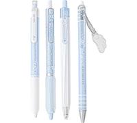 Muteitt 4 Pcs Gel Pens, Retractable Quick Dry Smooth Writing Pens Kawaii Gel Inks Pen Stationery for Students School Office Supplies