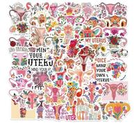 Muteitt 50 Pcs Feminist Stickers Women's Rights Activism Waterproof Stickers for Laptop Helmet Hats Water Bottles Car Feminism Empowering Decal