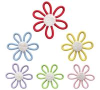 Muteitt 6 Pcs Boho Daisy Flower Wall Art Decor Boho Nursery Wall Art Decor Daisy Flower Woven Macrame Wall Hanging for Kids Girls Home Decorations