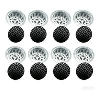 Muteitt 8 Pcs Net Cups Pots with 8 Gaskets for Hydroponics Aquaponics Planter Indoor Outdoor Growing Baskets Slotted Mesh Net Cups