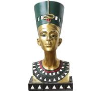 Muteitt Ancient Egyptian Pharaoh King Statue Resin Cleopatra Sculpture Craft Egyptian Sphinx Sculpture Ornaments for Home Office Decor