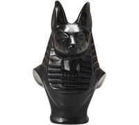 Muteitt Black Obsidian Crystal Anu igurine, Hand Carved Egyptian God Stone Statue Sculpture Ornament for Home Decor Collectible Sculpture Art Decor
