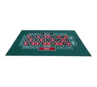 Muteitt Blackjack and Roulette Table Mat, Green Felt Double Sided Casino Gaming Mat, Perfect for Casino Game Night