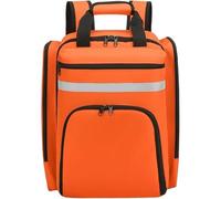 Muteitt First Aid Backpack, Empty Emergency Medical Bag with Reflective, Survival First Responder Trauma Bag for Outdoor Hiking Camping Travel Car