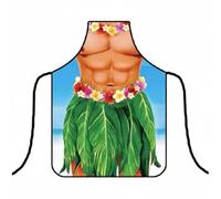 Muteitt Funny Cooking Apron Hawaiian Women Men Apron with Adjustable Waist Ties for Cooking Bbq Baking Grilling