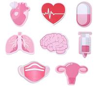 Muteitt Funny Nurse Sticky Notes, Self Stick Note Pads Medical Themed Memo Pads Pink Notepads Nurse Gifts for Hospital School Stationary Supplies