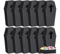Muteitt Halloween Coffin Candy Box, 12 Pcs Gift Boxes Party Treat Boxes for Trick or Treat Event Party Favor
